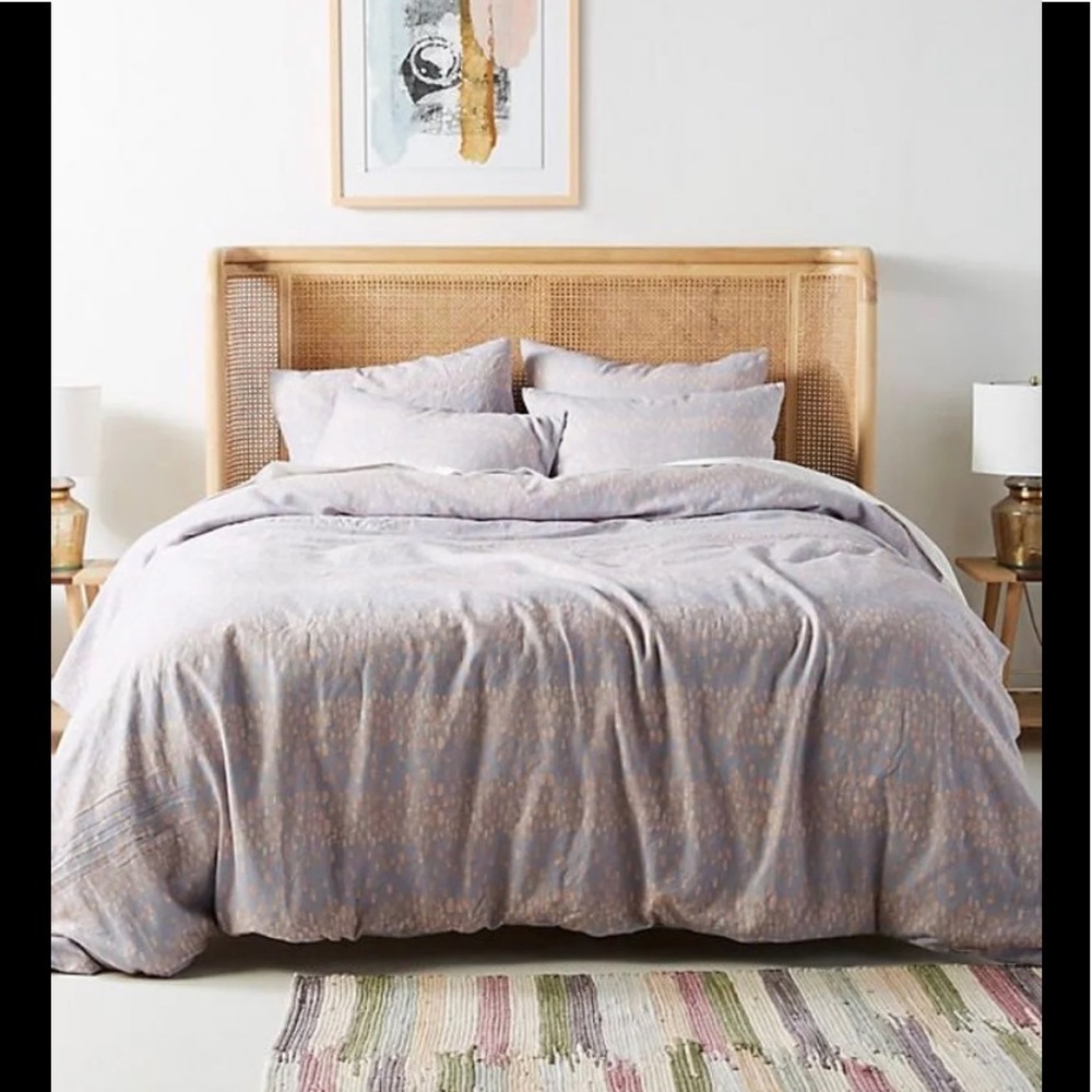 Anthropologie Rainier Percale Duvet Queen with 2 shams (king and regular) NWT